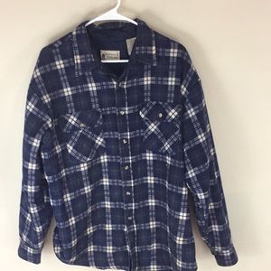 Northwest Territory  Plaid Flannel Shacket Shirt Jacket Quilted Lining Size XL